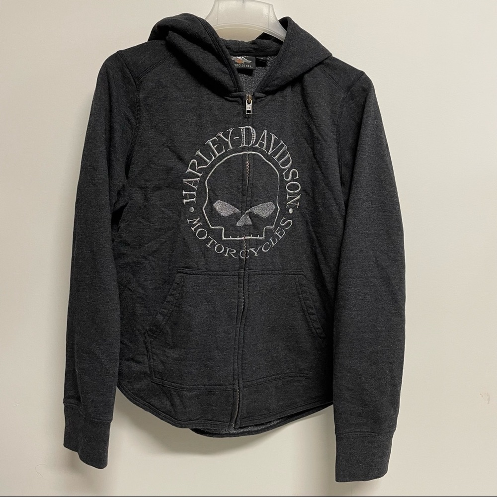 Harley Davidson Willie G Skull Zip Hoodie Women XL